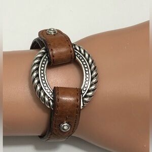 Retired Brighton Bracelet Chamois Hawser Genuine Leather M/L